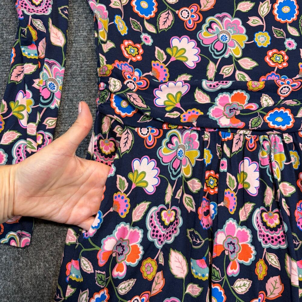 Boden Long Sleeve Floral Maxi Dress Multicolored Fit and Flare Size 6L New - Picture 7 of 9